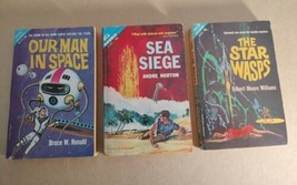 Lot of 3 Vintage ACE Double Books Sea Siege by Norton, Warlord Of KOR by... - $12.16