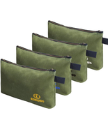 4 Pack Upgrade Zipper Canvas Tool Pouch, 20 Oz Heavy Duty Tool Bag - $32.15