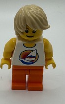 LEGO City figure #7639 male w tanks with sailing boat print - £7.85 GBP