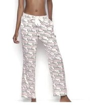 New Victoria’s Secret After Hours Satin Lounge Pajamas Pants Heart Logo XL - £20.57 GBP