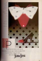 1985 Mario Valentino Shoes Polka Dot Footwear Sexy Vintage Fashion Print... - £4.82 GBP