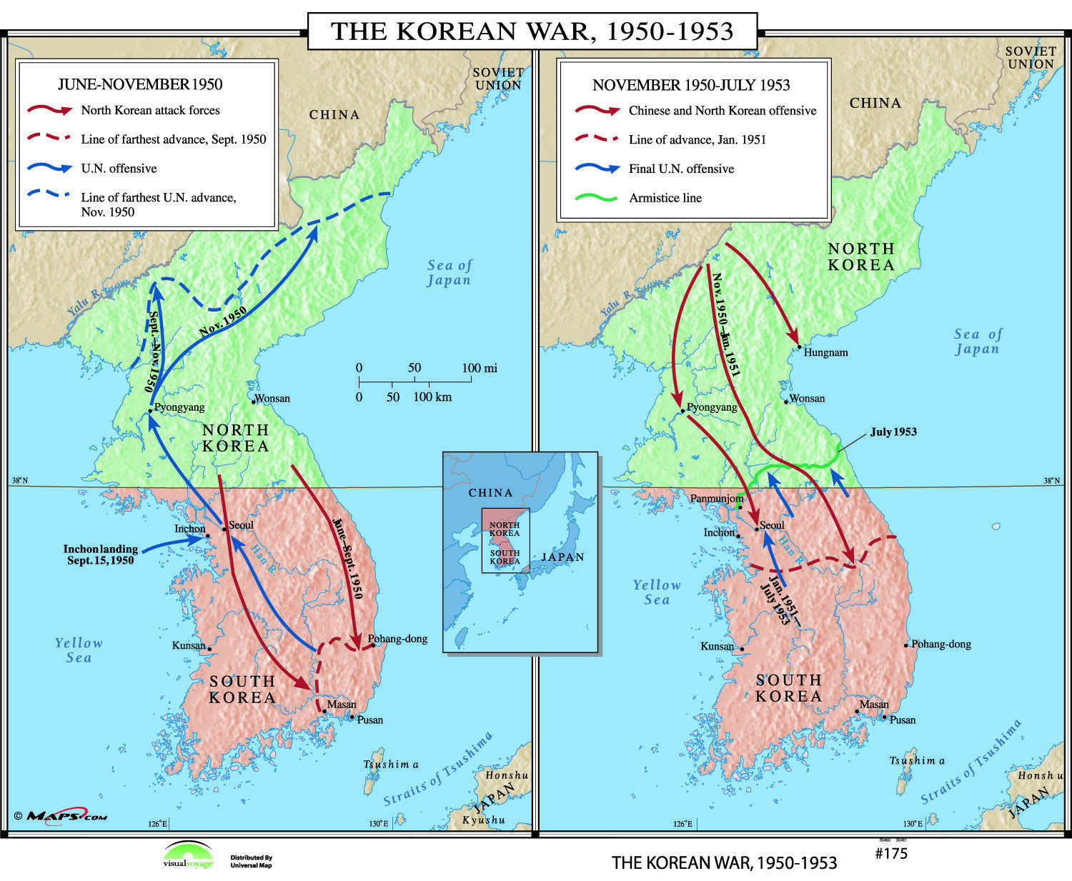 175 The Korean War 1950-1953 - Maps & Atlases
