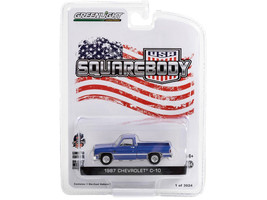 1987 Chevrolet C-10 Pickup Truck Blue &quot;Squarebody USA&quot; Limited Edition t... - £22.64 GBP