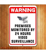 Warning Property under 24 Hour Video Surveillance Metal - Aluminum 8&quot;x12... - £15.36 GBP