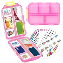 WUSUTE 2 Pcs Pill Organizer with Medicine Labels, Travel Pill Box Daily ... - €8,54 EUR