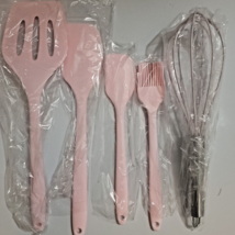 5-Piece Silicone Kitchen Utensil Set – Heat-Resistant Black Spatula, Whi... - $233.40 MXN