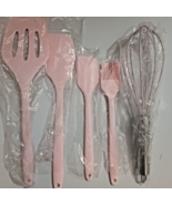 5-Piece Silicone Kitchen Utensil Set – Heat-Resistant Black Spatula, Whi... - $233.40 MXN