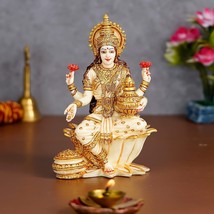 7&quot;, Goddess Lakshmi Marble Idol Statue Marble Dust Goddess of Money &amp; Wealth St - £75.15 GBP
