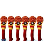 Hybrid golf club headcover 6 PC VINTAGE RED YELLOW 3 4 5 6 7 8 KNIT Head... - $81.47 CAD