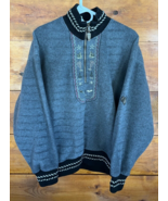 All Terrain Gear Canada 1/4 Zip Sweater Unisex M Gray Ski Warm Vintage ATG - $215.54 MXN