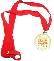 Vintage Revlon 9th Annual Womens Run Walk - Ribbon Neck Medal Los Angeles 2002 - £6.28 GBP