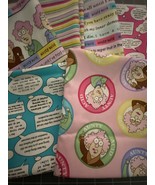 Aunty Acid collection by Northcott cotton fabric (6) 1/2 yard cuts #2071... - $745.59 MXN