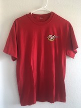 Single Stitch Vintage T Shirt 90&#39;s Pit Stop Red Racing Car Wash Towel Dry - $28.50
