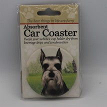 Super Absorbent Car Coaster - Dog - Schnauzer - $5.44