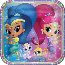 Shimmer and Shine Lunch Plates 8 Per Package Birthday Party Supplies NEW - £3.89 GBP