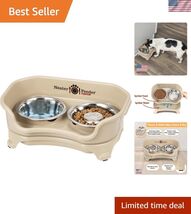 Express Model w/Slow Feed Bowl - Mess-Proof Dog Bowls Small, Almond  – E... - $59.76