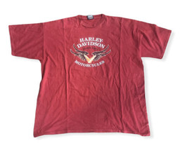 Vintage 2000 Harley Davidson Steel Chattanooga Tennessee Red T-Shirt 2X - £17.41 GBP