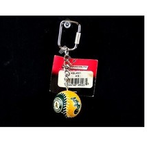 MLB Oakland Athletics Baseball Official Merch Black/Yellow Baseball Keychain - £8.74 GBP