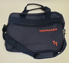 Trafalgar TT Tote Messenger Travel Bag Carry-On Navy Blue Embroidered NWOT - £35.57 GBP