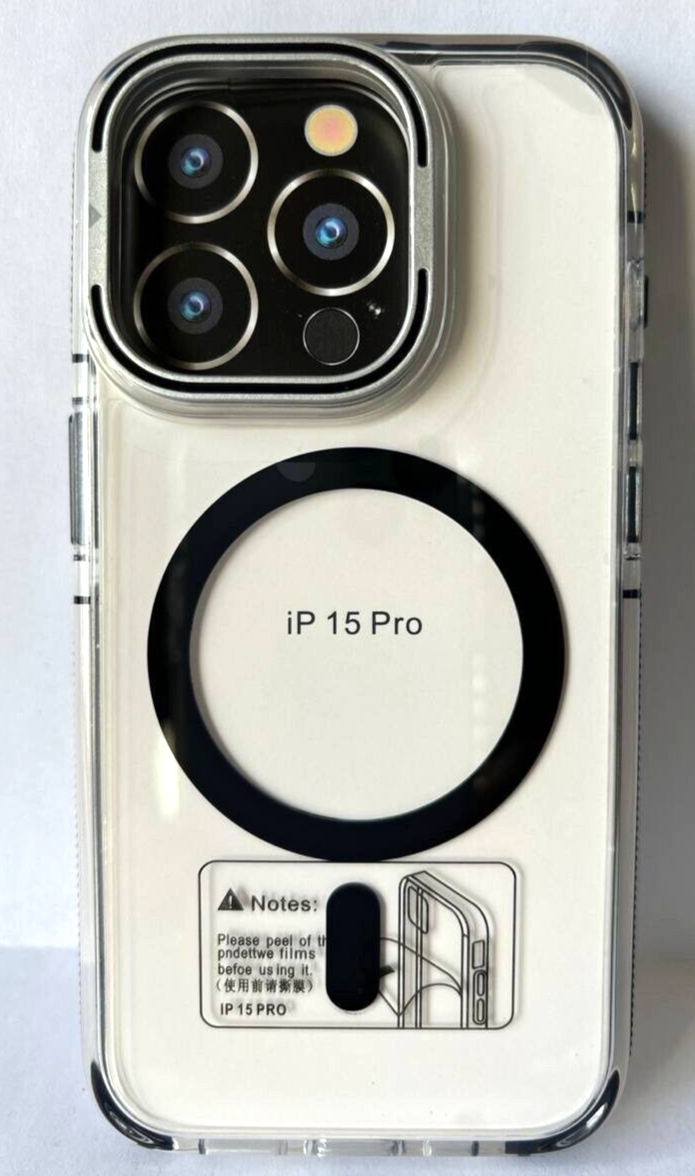 Protective MagSafe Case for iPhone 15 Pro 6.1" Clear Back Cover Translucent Stro Item image 3