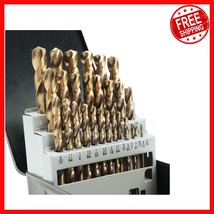 High Performance 29-Piece Cobalt Drill Bits, 135 Degree Twist Design, Du... - $84.38