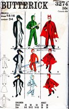 Men/Boy PENQUIN-ALIEN-DEVIL Costume Vtg 1960&#39;s Butterick Pattern 3274 Si... - £15.71 GBP