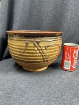 Art Pottery 9” Diameter Round Bowl Vase Pot Planter  Vintage 6.75” Tall ... - $27.72