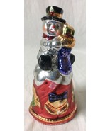 Mercury Glass Look Snowman Christmas Bell - $14.95