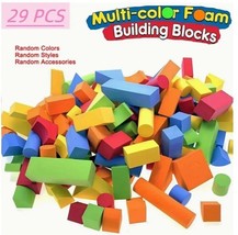 29 Piece Foam Building Blocks Small Building Toy For Girls Boys Kids NEW - $10.23