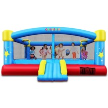 Big Inflatable Bounce House With Gfci Blower,15Ft X 14.8Ft,Double Basketball Hoo - £444.14 GBP