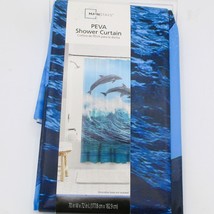 Mainstays PEVA Shower Curtain With Dolphin Ocean Design 70&quot; X 72&quot;New - $148.47 MXN