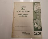1970 Evinrude 33 HP Ski Double Modèles 33002M 3M 33052M 53M Parties Cata... - $39.89