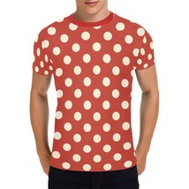 Red Ivory Polkadot Men&#39;s All Over Print T-shirt (USA Size) - $27.00