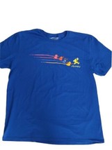 Loot Crate Pac-Man Retro Blue T-Shirt Mens XL Pac Man Video Game Ghosts Chasing - £12.65 GBP