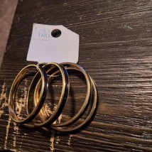 Time and true gold tone black set of four Bangles - £4.55 GBP