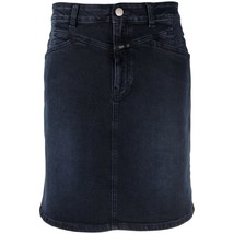 Closed organic denim mini skirt in BLUE/BLACK - $142.00