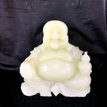 Laughing buddha Jade Handmade Home Decor Christmas gift Anniversary gift - £743.15 GBP