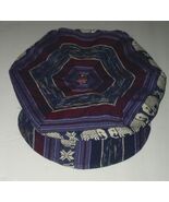 Thai Silk Thailand Elephant Tam Hat Cap Tribal Urban Ethnic Soft Beret W... - $140.77 CAD