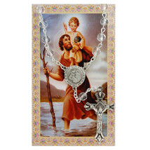 St. Christopher Auto Rosary with Laminated Prayer Card and two free prayer cards - £12.09 GBP