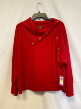 MSRP $69 Vince Camuto Foldover Neck Long Sleeve Top Red Size Medium (DEFECT) - $23.51