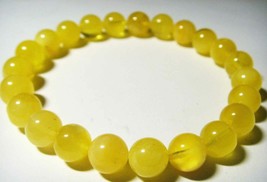 Genuine BALTIC AMBER BRACELET Natural  amber Beads Stretch Bracelet - £126.92 GBP