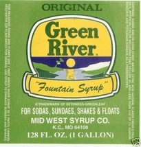 GREEN RIVER  *  Soda Fountain Syrup - 1  gallon - $428.83 MXN