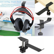 Steel Headset Earphone Headphone Holder Hanger Stand Table Desk Clamp Cl... - £16.58 GBP