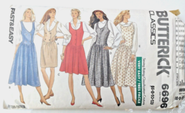 Vintage Sewing Pattern Butterick 6696 Misses Jumper Dress Fast &amp; Easy Pa... - $3.95