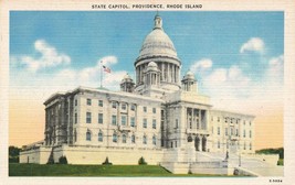 Postcard Linen Providence Rhode Island State C API Tal Building D41 - £3.88 GBP