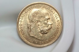 Vintage 1905 22K Solid Gold Austria 10 Corona Coin Rare Collectible Piece - £201.61 GBP