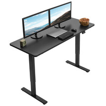 VIVO Electric 60 x 24 Stand Up Desk Workstation | Black Table Top, Black Frame - £317.26 GBP