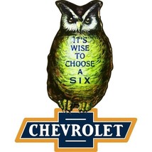 Chevrolet Wise Owl Laser Cut Advertising Metal Sign - $69.25