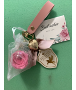 Pink Rose Keychain Eternal Flower Car Bag Hanging Ornaments - $12.75