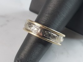 Mens Vintage Estate 14k Gold Irish Claddagh Wedding Ring 8.4g #E1210 - £816.63 GBP